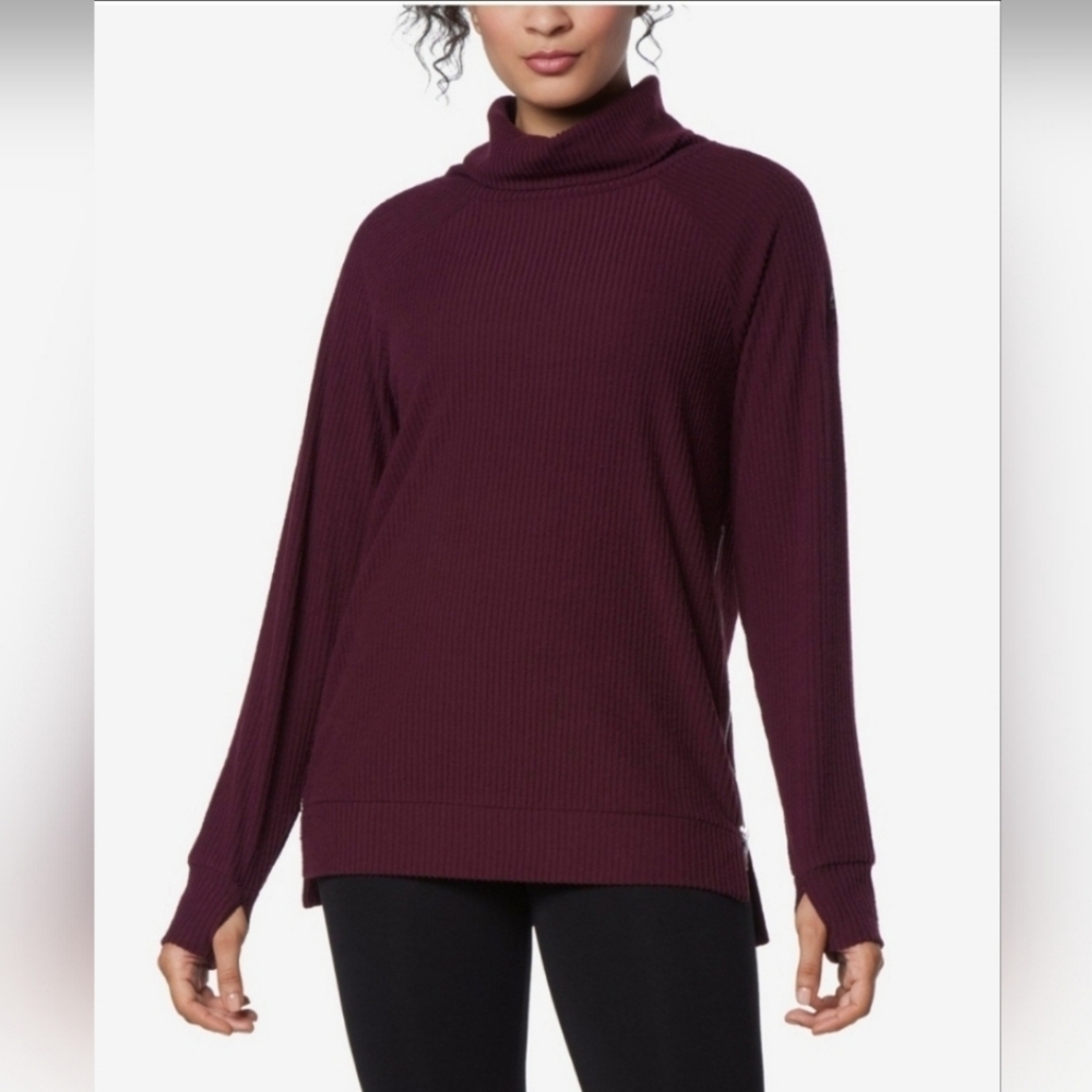 NWT 2X Andrew Marc Ribbed Zip Sides Top